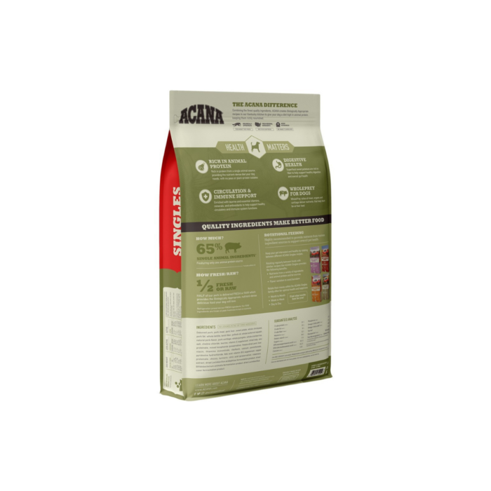 Acana Singles Pork & Squash Alimento Monoproteico Para Perros Sabor Cerdo 2kg - Imagen 2