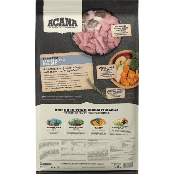 Acana Light & Fit 2 kg Alimento para Perros Control de Peso - Imagen 2