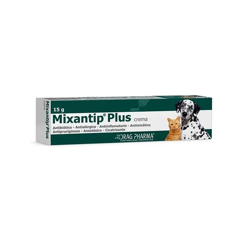 mixantip-plus-15-g-crema-antibiotica-y-antiinflamatoria-para-perros-y-gatos-animaladas Mixantip Plus 15 g Crema Antibiótica y Antiinflamatoria para Perros y Gatos - Imagen 1