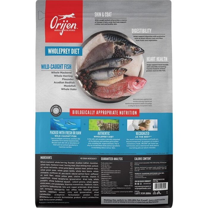 Orijen Six Fish para Gatos 1.8 kg Libre de Granos - Imagen 2