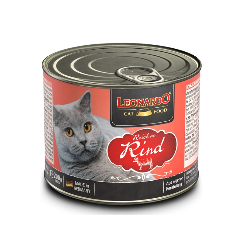 lata-leonardo-ternera-200g-alimento-humedo-premium-gatos Lata Leonardo Ternera 200g Alimento Húmedo Premium para Gatos - Imagen 1