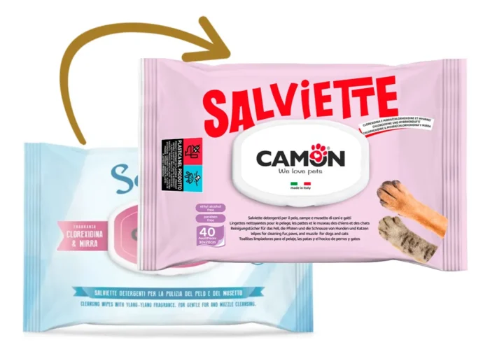 Toallitas Húmedas Camon Salviette Clorhexidina y Mirra - Imagen 2