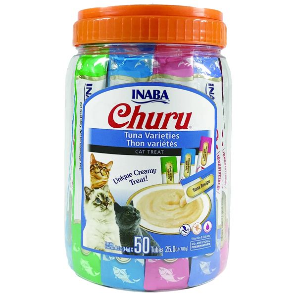 churu-gato-variedades-de-atun-14-g-pack-50-tubos-mix-tuna-animaladas Churu Gato Variedades de Atún 14 g | Pack 50 Tubos (Mix Tuna) - Imagen 1